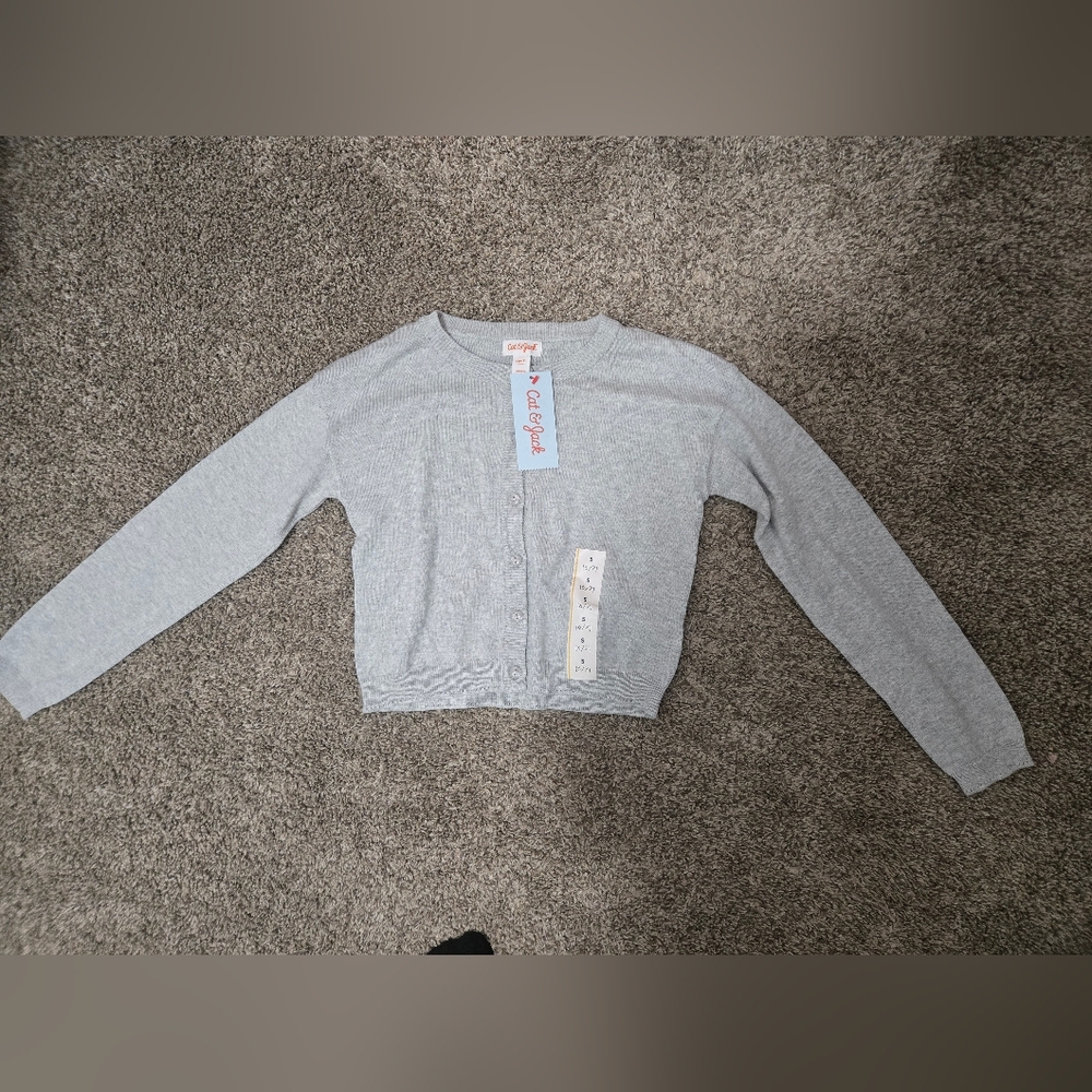 Cat And Jack Gray Button-Up Cardigan